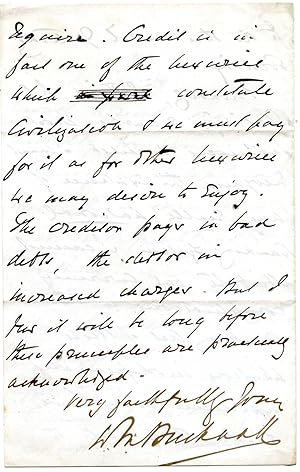 Imagen del vendedor de Autograph Letter Signed ('W. M. Bucknall') to MacLehose a la venta por Richard M. Ford Ltd