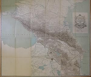 Militärische Straßenkarte des Kaukasus. Lithographierte und teilkolorierte Karte in 24 Segmenten ...