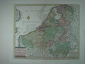 Imagen del vendedor de Nieuwe en nauwkeurige kaart der XVII Provincien van Nederland. Kolorierte Kupferstich-Karte aus "Nieuwe en Beknopte HAND-ATLAS ". Amsterdam, Isaak Tirion 1738, 28,5 x 34,5 cm a la venta por Antiquariat Johannes Mller