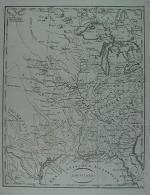 Louisiana. Kupferstich-Karte aus T. F. Ehrmann "Schilderung von Louisiana". Weimar, Landes-Indust...