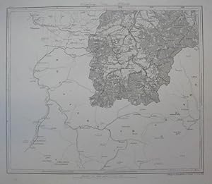 Umgebung von Milówka. Kupferstich-Karte v. Carl von Kummersberg, Bl. 25 aus "Administrativ-Karte ...