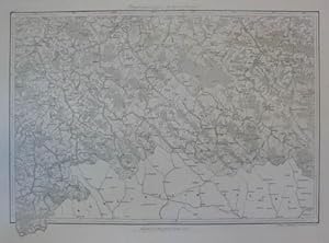Umgebungen von Grybów, Gorlice und Zmigrod. Kupferstich-Karte v. Carl von Kummersberg, Bl. 28 aus...