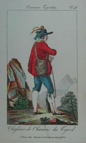 Seller image for Chasseur de Chamois du Tirol. Altkolorierte Kupferradierung. Paris, Martinet um 1815, 15,5 x 9,5 cm for sale by Antiquariat Johannes Mller