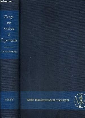 Seller image for THE DESIGN AND ANALYSIS OF EXPERIMENTS. for sale by Le-Livre