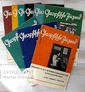 Graphische Jugend - 2. Jahrgang 1934 - 9 Hefte (2,3,4,7,8,9,10,11 und 12).