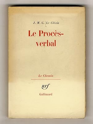 Image du vendeur pour Le Procs-verbal. mis en vente par Libreria Oreste Gozzini snc