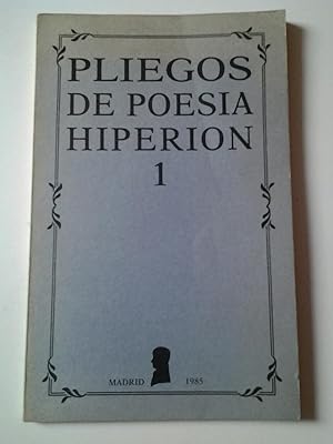 Seller image for Pliegos de poesa Hiperin 1 for sale by MAUTALOS LIBRERA