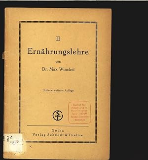 Imagen del vendedor de Ernhrungslehre. II. Teil. a la venta por Antiquariat Bookfarm