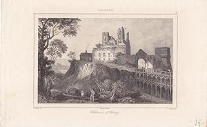 Chateau d Ostrog, Stahlstich um 1840 von Lemaitre, Blattgröße: 13,3 x 21,7 cm, reine Bildgröße: 1...