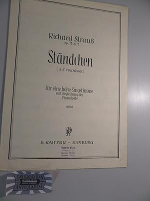 Seller image for Stndchen - Serenade, Op. 17 Nr. 2. Fr eine hohe Singstimme mit Begleitung des Pianoforte - mittel. for sale by Druckwaren Antiquariat