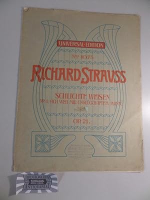 Imagen del vendedor de Ach weh mir unglckhaftem Manne, tief : op. 21. Schlichte Weisen, fnf Gedichte von Delix Dahn, No. 4 : Universal-Ed. 1073. a la venta por Druckwaren Antiquariat