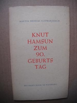 Knut Hamsun zum 90. Geburtstag.