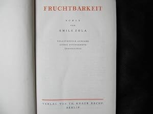 Fruchtbarkeit. Vollständige Ausgabe. Einzig autorisierte Übersetzung von Leopold Rosenzweig.
