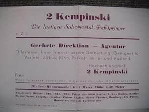 2 Kempinski. Die lustigen Saltomortal-Faßspringer.