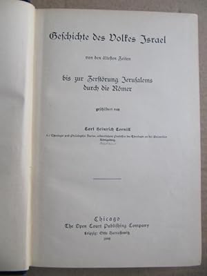 Geschichte des Volkes Israel von den ältesten Zeiten bis zur Zerstörung Jerusalems durch die Römer.