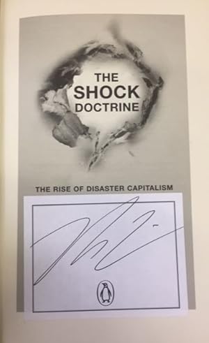 Imagen del vendedor de The Shock Doctrine. The Rise of Disaster Capitalism. a la venta por Bhrnheims Literatursalon GmbH