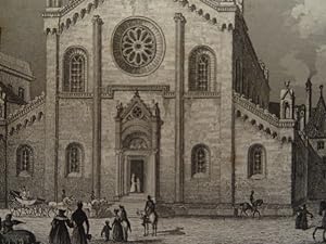 Die Allerheiligenkirche in München. Stahlstich von Höfer nach Schönfeld. Darmstadt, Lange, um 185...