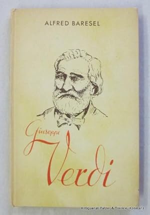 Imagen del vendedor de Giuseppe Verdi. Leben und Werk. Leipzig, Breitkopf & Hrtel, (1938). Mit 1 Faksmile, Tafelabbildungen u. Notenbeispielen. 77 S. Or.-Pp. - Vorsatz mit Widmungseintrag. a la venta por Jrgen Patzer