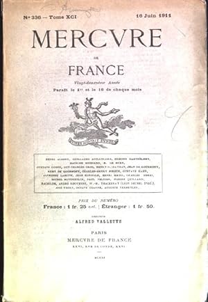 Bild des Verkufers fr La crise organique de l'eglise en France in: Mercure de France; No. 336, Tome XCI zum Verkauf von books4less (Versandantiquariat Petra Gros GmbH & Co. KG)