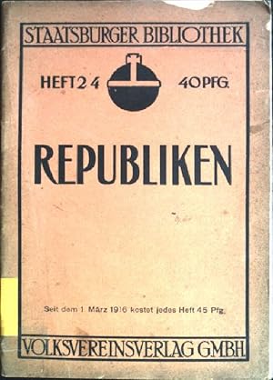 Bild des Verkufers fr Republiken Staatsbrger Bibliothek; Heft 24 zum Verkauf von books4less (Versandantiquariat Petra Gros GmbH & Co. KG)