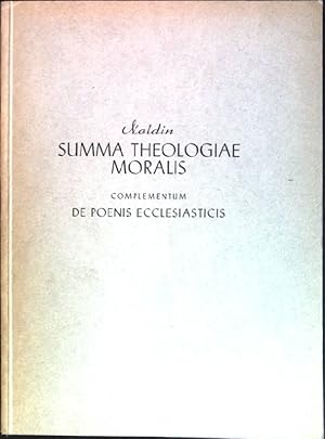 Seller image for Summa theologiae moralis, Compelementum: De poenis ecclesiasticis for sale by books4less (Versandantiquariat Petra Gros GmbH & Co. KG)