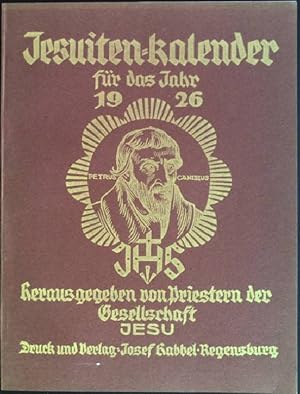 Bild des Verkufers fr Jesuitenkalender fr das Jahr 1926 zum Verkauf von books4less (Versandantiquariat Petra Gros GmbH & Co. KG)