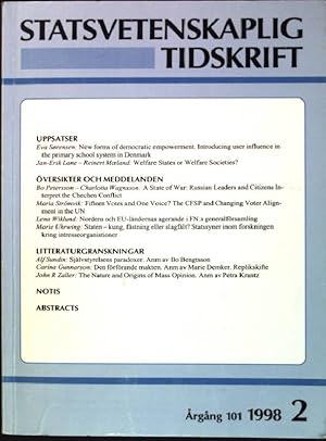 Image du vendeur pour New forms of democratic empowerment - introducing user influence in the primary school system in Denmark Statsvetenskaplig Tidskrift; 101, 2 mis en vente par books4less (Versandantiquariat Petra Gros GmbH & Co. KG)