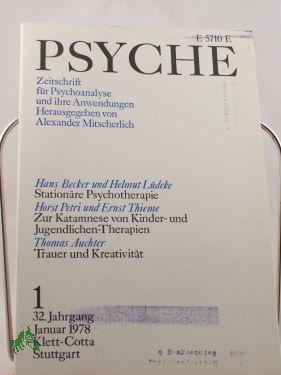 Immagine del venditore per 1/32, 1978, Horst Petri und Ernst Thieme Katamnese zur analytischen Psychotherapie im Kindes- und Jugendalter venduto da Antiquariat Artemis Lorenz & Lorenz GbR