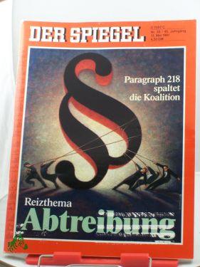 Bild des Verkufers fr 20/1991, 13. Mai, Abtreibung zum Verkauf von Antiquariat Artemis Lorenz & Lorenz GbR