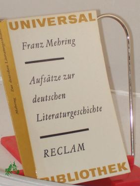 Bild des Verkufers fr Aufstze zur deutschen Literaturgeschichte / Franz Mehring. Hrsg. v. Hans Koch zum Verkauf von Antiquariat Artemis Lorenz & Lorenz GbR