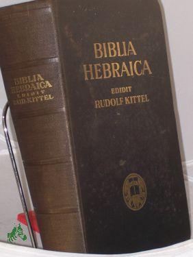 Immagine del venditore per Biblia Hebraica. Adjuvantibus W. Baumgartner, G. Beer, J. Begrich, J.A. Bewer, F. Buhl, J. Hempel, F. Horst, M. Noth, O. Procksch, G. Quell, T.H. Robinson, W. Rudolph, H.H. Schaeder. Textum Masoreticum curavit P. Kahle. Editionem tertiam de venduto da Antiquariat Artemis Lorenz & Lorenz GbR