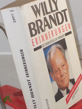 Bild des Verkufers fr Erinnerungen : mit einem aktuellen Vorwort / Willy Brandt zum Verkauf von Antiquariat Artemis Lorenz & Lorenz GbR