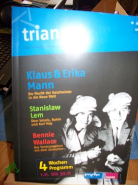 Bild des Verkufers fr Triangel, 11/2006, Klaus und Erika Mann zum Verkauf von Antiquariat Artemis Lorenz & Lorenz GbR