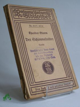 Bild des Verkufers fr Der Schimmelreiter : Novelle / Theodor Storm. Hrsg. v. Walther Herrmann zum Verkauf von Antiquariat Artemis Lorenz & Lorenz GbR