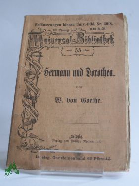 Image du vendeur pour Hermann und Dorothea : In 9 Gesngen / Goethe mis en vente par Antiquariat Artemis Lorenz & Lorenz GbR