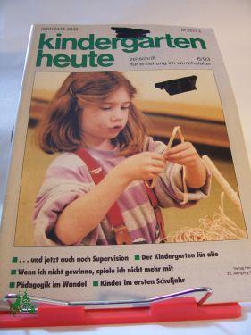 Bild des Verkufers fr Kindergarten heute, 06/1993 zum Verkauf von Antiquariat Artemis Lorenz & Lorenz GbR