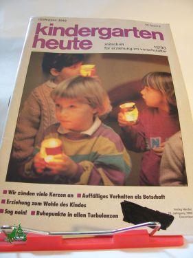 Bild des Verkufers fr Kindergarten heute, 12/1993 zum Verkauf von Antiquariat Artemis Lorenz & Lorenz GbR