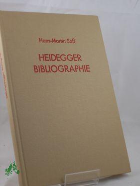 Bild des Verkufers fr Heidegger-Bibliographie / Hans-Martin Sass zum Verkauf von Antiquariat Artemis Lorenz & Lorenz GbR