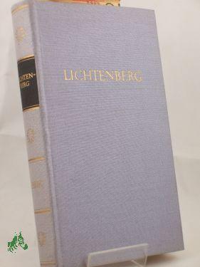 Imagen del vendedor de Lichtenbergs Werke : in 1 Bd. / ausgew. u. eingel. von Hans Friederici a la venta por Antiquariat Artemis Lorenz & Lorenz GbR