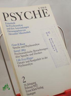 Bild des Verkufers fr 2/26, 1972, Optativ und Konjunktiv in der Psychoanalyse, zum Verkauf von Antiquariat Artemis Lorenz & Lorenz GbR