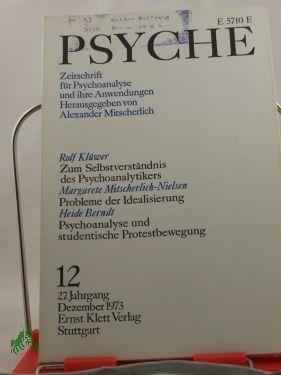 Bild des Verkufers fr 12/27, 1973, Margarete Mitscherlich-Nielsen Probleme der Idealisierung zum Verkauf von Antiquariat Artemis Lorenz & Lorenz GbR