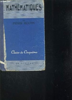 Bild des Verkufers fr MATHEMATIQUES / CLASSE DE CINQUIEME zum Verkauf von Le-Livre
