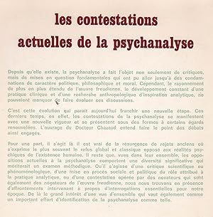 Les contestations actuelles de la psychanalyse