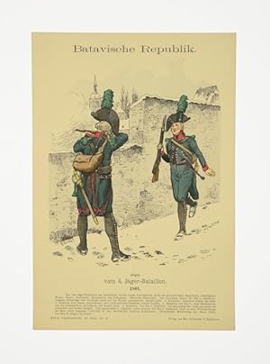 Batavische Republik. Jäger vom 4. Jäger-Bataillon. 1801". (= R. Knötel, Uniformkunde, Bd. XI, Nr...