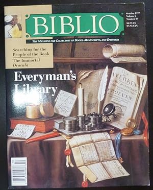 Seller image for Biblio Magazine Volume 2 Number 10 October 1997 for sale by Jeff Irwin Books