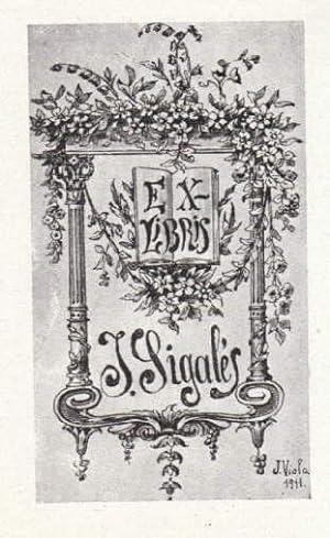 Imagen del vendedor de Exlibris fr J.Sigals. Lichtdruck Joseph Viola. a la venta por Antiquariat Heinz Tessin