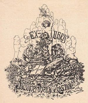 Imagen del vendedor de Exlibris fr Jacinto Viola i. Castan. Klischeedruck von Joseph Viola. a la venta por Antiquariat Heinz Tessin