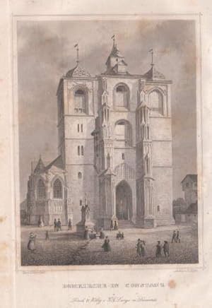 Bild des Verkufers fr Domkirche zu Constanz. Stahlstich von E.Hfer nach K.Corradi. zum Verkauf von Antiquariat Heinz Tessin