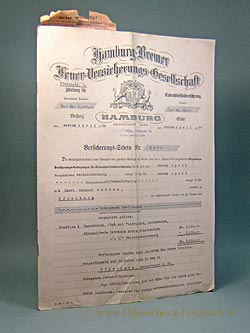 Hamburg-Bremer Feuer-Versicherungs-Gesellschaft: Versicherungs-Schein Nr. 1873.