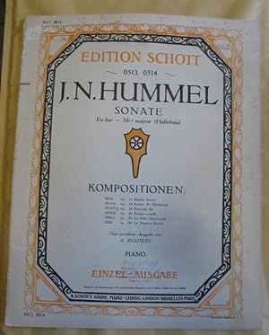 Bild des Verkufers fr Sonate Es-dur 0513/0514 Op 13 (Halleluja) (Piano-Einzelausgabe) zum Verkauf von ANTIQUARIAT H. EPPLER
